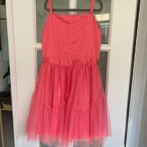 BCBG GIRLS Girls' Ribbon Mesh Dress Size 8 - Coral color